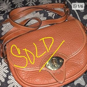 SOLD- Vintage Dooney & Bourke Orange Leather Crossbody Bag